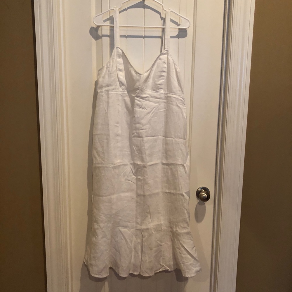White linen Ralph Lauren dress